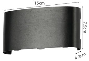 Brilagi - Applique LED da esterno FLAREBOX LED/6W/230V nero IP65