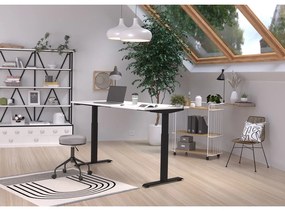 Tavolo da lavoro ad altezza regolabile elettricamente con piano bianco 80x160 cm Jet - Germania