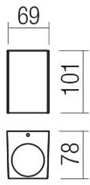 Redo 90528 - Applique da esterno BRIO LED/6W/230V 3000K IP54 marrone