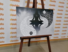 Stampa su tela – Yoga del Jin e Jang in bianco e nero