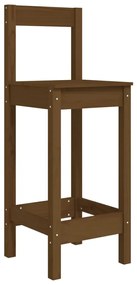 Sedie da bar 2 pz miele 40x41,5x112 cm legno massello di pino