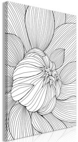 Quadro  Flower Line (1 Part) Vertical  Larghezza x Altezza Home decor 40x60