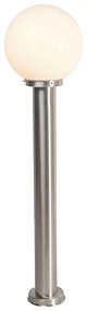 Lampada da esterno moderna in acciaio inox 100 cm con sfera in plastica IP44 - Sfera