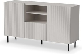 Comò Paxos KM-1 in finitura cashmere e nero – 150x40x84 cm
