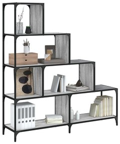 Libreria 4 Ripiani Grigio Sonoma 139x33,5x149 Legno Multistrato /