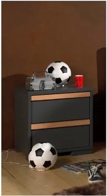 Comodino per bambini grigio scuro London - Vipack