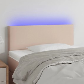 Testiera Cappuccino A Led 90x5x78/88 Cm İn Similpelle /