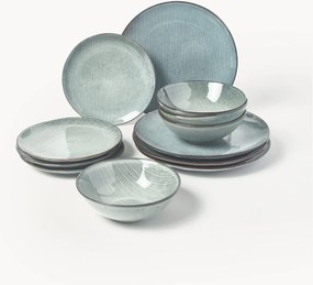 Servizio di piatti fatto a mano Nordic Sea, 4 persone (12 pz)