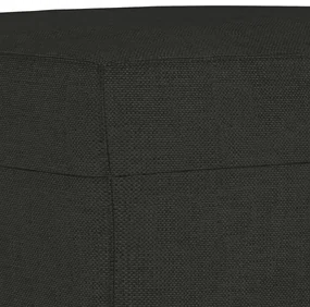 Poggiapiedi nero 70x55x41 cm in tessuto