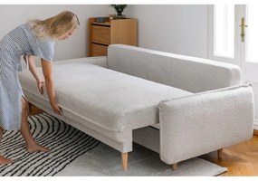 Divano letto in tessuto bouclé grigio 215 cm Patti - Bonami Selection