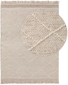 benuta Pure Tappeto di lana Daphne Beige 120x170 cm - Tappeto fibra naturale