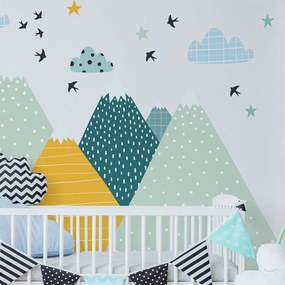 Adesivo murale Bambino gigante Adesivo montagne scandinave Ziska - Ambiance