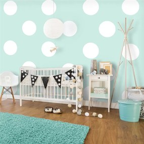 Fotomurale  Sky Blue Dots  Colore Bianco, Dimensioni e Misure 300x210