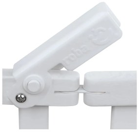 Lettino pieghevole bianco su ruote 60x120 cm Fold up - Roba