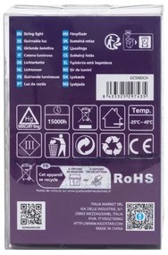 Aigostar - Catena LED natalizia da esterno 100xLED/8 funzioni 10,3m IP44 bianco freddo