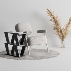 Tavolino da Soggiorno Laterale 57x60x22 cm in MDF Lazena Antracite...