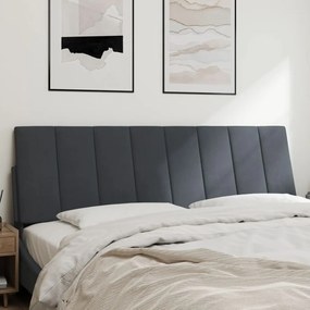 Cuscino testiera grigio scuro 160 cm in velluto