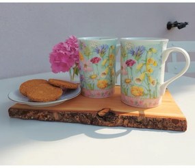 Set di 5 taglieri ASCHIERI DE PIETRI con corteccia rettangolare in legno beige 35 x  cm