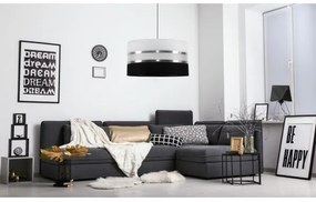 Lampadario a sospensione con filo CORAL 1xE27/60W/230V bianco e nero