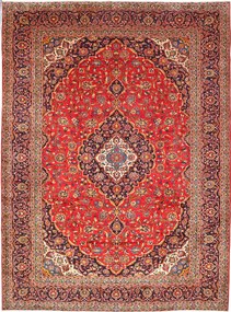 Kashan Tappeto 310 x 430 Rosso (Iran) Annodato A Mano
