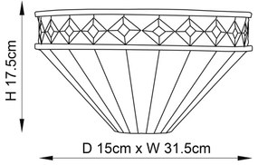 Endon 64149 - Applique Tiffany FARGO 1xE14/40W/230V