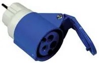 adattatore industriale con spina schuko 16a e presa cee 309 - 16a colore blu 73001 fer236331