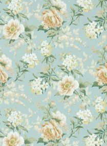 Sanderson Tapete Olivia - Sky Mist/ Tan