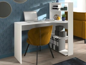 Scrivania angolare con scaffali Bianco - DELFINO