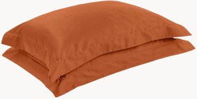 Set di 2 federe in raso di cotone Terracotta