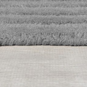 Tappeto grigio in lana tessuto a mano 200x290 cm Zen Rectangles – Flair Rugs