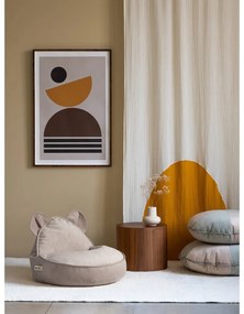 Pouf a sacco per bambini beige con rivestimento in velluto Bear – Wigiwama