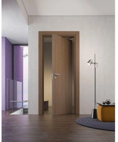 Porta interna rototraslante Bilbao in legno colore noce biondo, L 80 x H 210 cm, apertura a destra
