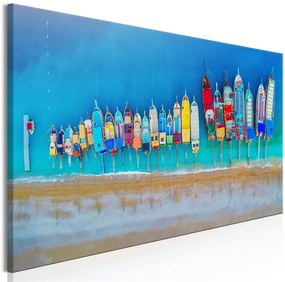 Quadro Colourful Boats (1 Part) Narrow  Colore colorful, Dimensioni e Misure 120x40