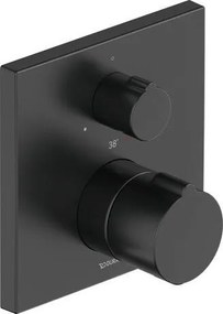 Miscelatore doccia termostatico quadro 1 utenza a muro senza corpo incasso Nero Opaco C1 Duravit