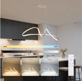 Brilagi-LED Lampadario dimmerabile a sospensione TWISTER LED/60W/230V 3000-6000K beige + telecomando