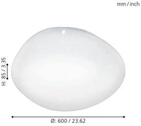 Eglo 98228 - Plafoniera LED dimmerabile SILERAS-A LED/36W/230V Ø60 cm + telecomando