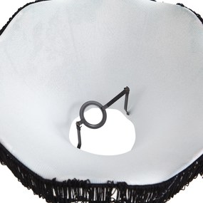 Paralume in tessuto con motivo floreale e interno bianco 45/15/21,5 - Heritage