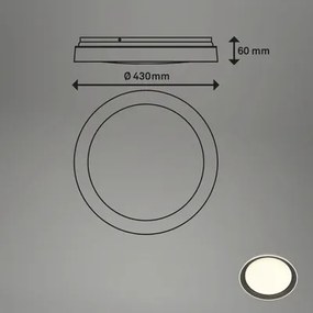 Brilo - Plafoniera LED IJUS, 24W, 230V, 3000K, Ø 43 cm