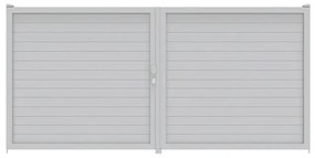 Cancello battente Maia120 Close in alluminio, apertura centrale, L 300 x 195 cm, di colore bianco