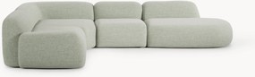 Divano angolare componibile XL in bouclé con chaise longue Wolke
