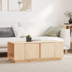 Tavolino da salotto 110x50x40 cm in legno massello di pino