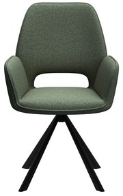 Sedia da pranzo verde scuro con braccioli Graham – Actona