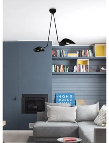 Plafoniera design Eiko nero IP20, 2XE14