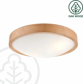 Brilagi-LED RGBW Plafoniera dimmerabile CARVALHO SLIM 2xE27/15W/230V Wi-Fi rovere Ø 37 cm