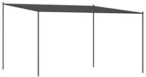 Gazebo Antracite 4x4 m 180 g/m² Tessuto e Acciaio