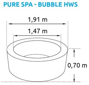 Vasca idromassaggio gonfiabile per 4 ø 196 cm profondità 71 cm Bubble HWS - Intex