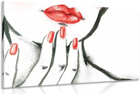 Quadro su tela – Ritratto di donna in acquerello