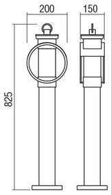 Redo 9573 - Lampada da esterno COMPASS 1xE27/42W/230V IP33