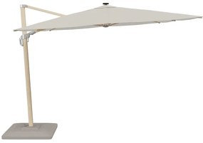 Ombrellone a palo laterale marrone SONORA II NATERIAL con telo rettangolare bianco L 282 x P 282 x H 274 cm