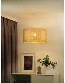 Duolla - Lampadario a sospensione con filo ROLLER RATTAN 1xE27/15W/230V diametro 45 cm beige